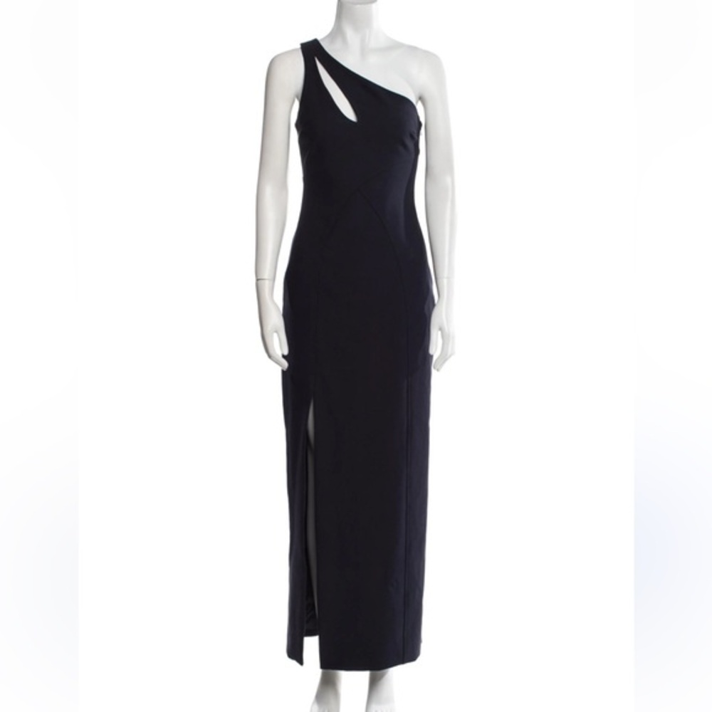 Cinq á sept long navy dress